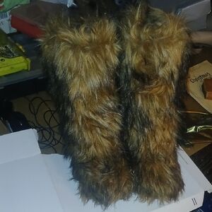 Faux Fur Brown Boots